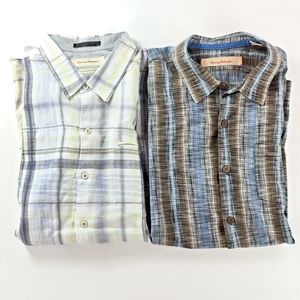 Lot of 2 Tommy Bahama Long & Short Sleeve Shirts